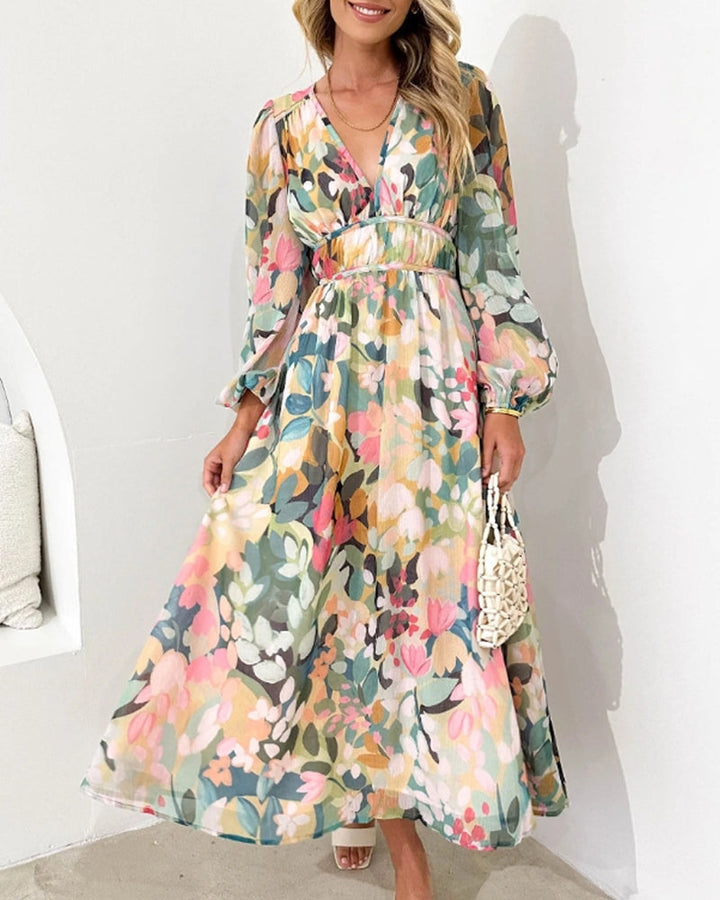 Celina | Elegancka Sukienka Damska w Kwiaty