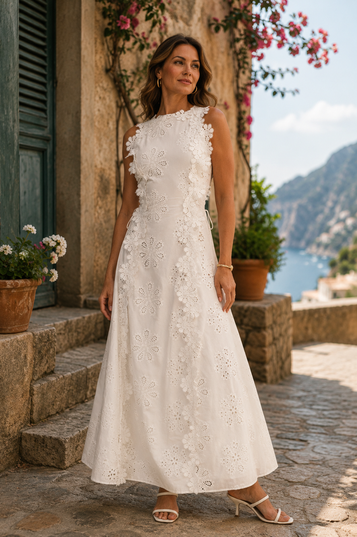 Dagmara | Haftowana Sukienka Maxi