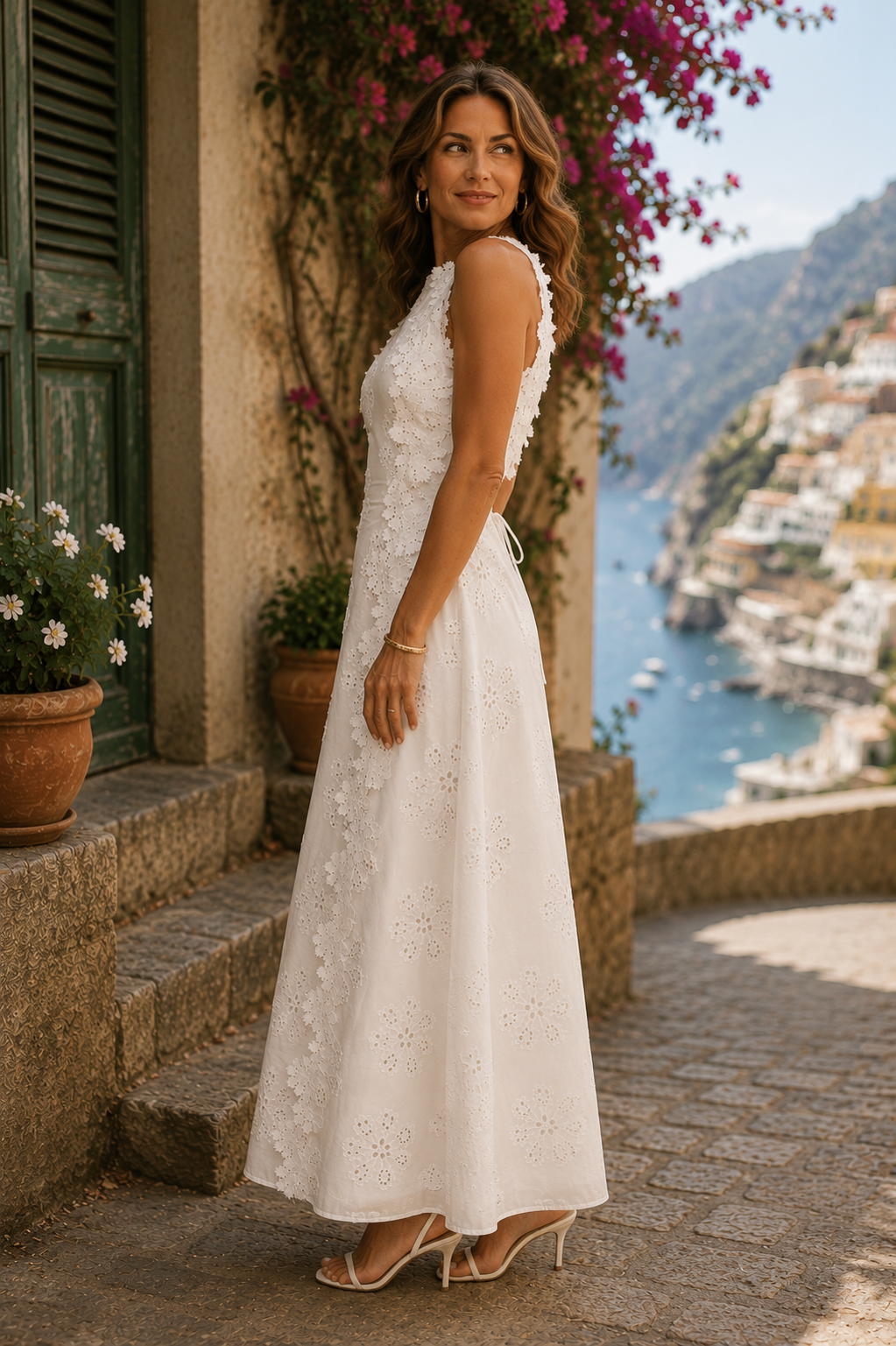 Dagmara | Haftowana Sukienka Maxi