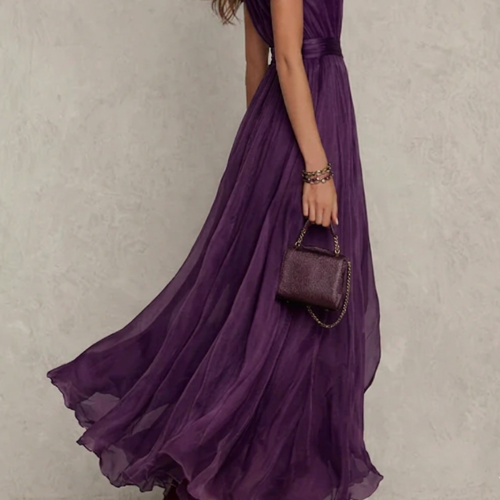 Natalia | Elegancka Sukienka Maxi z Koronkowymi Detalami