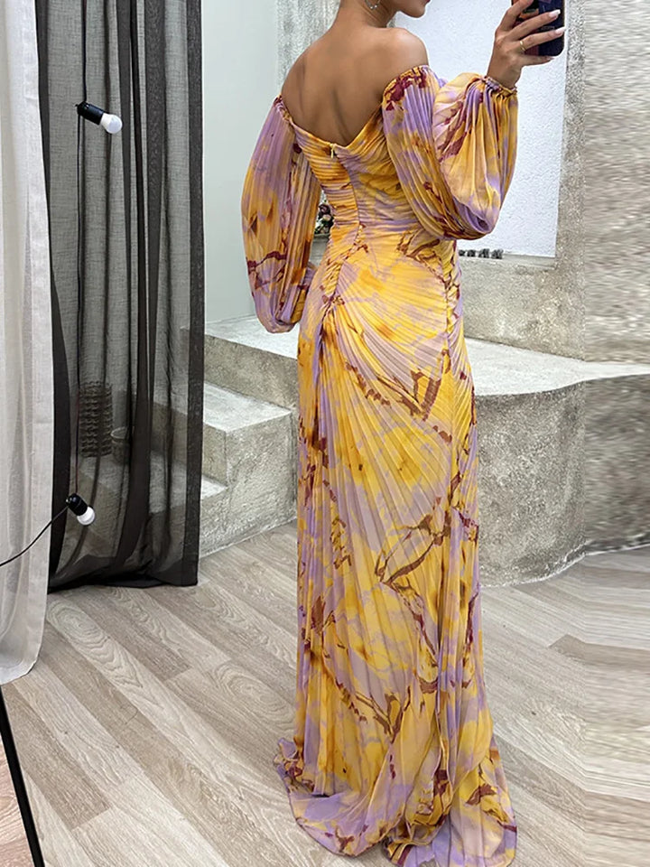 Melania | Plisowana Sukienka Maxi