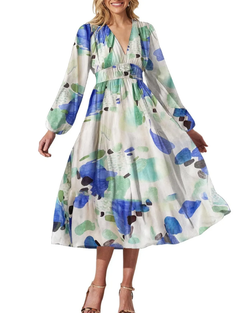 Celina | Elegancka Sukienka Damska w Kwiaty