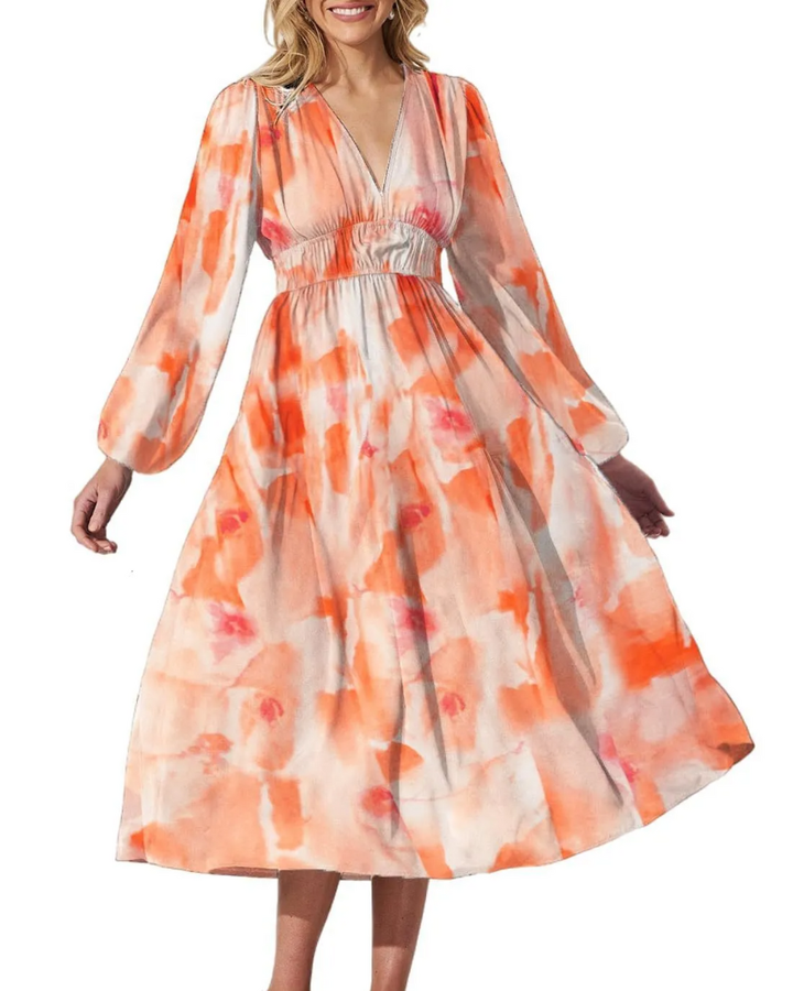 Celina | Elegancka Sukienka Damska w Kwiaty