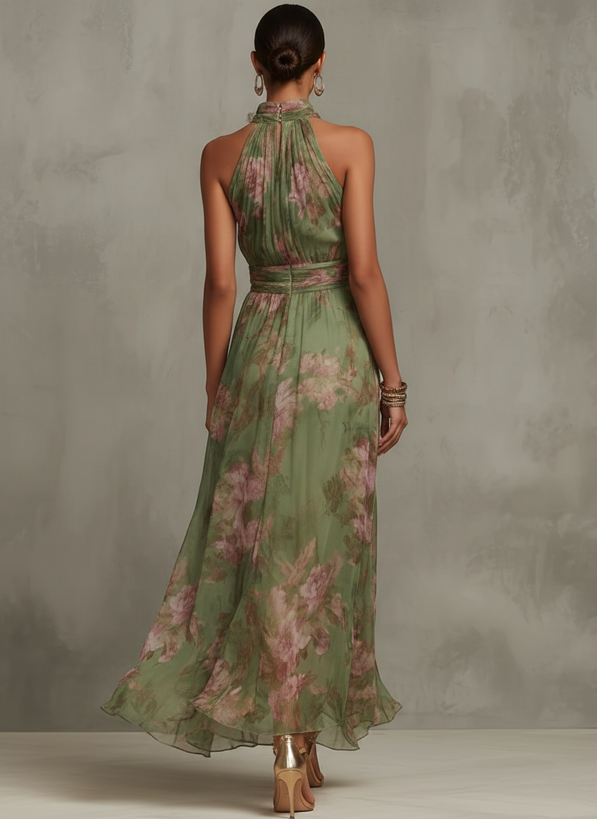 Liwia | Sukienka Maxi w Kwiaty