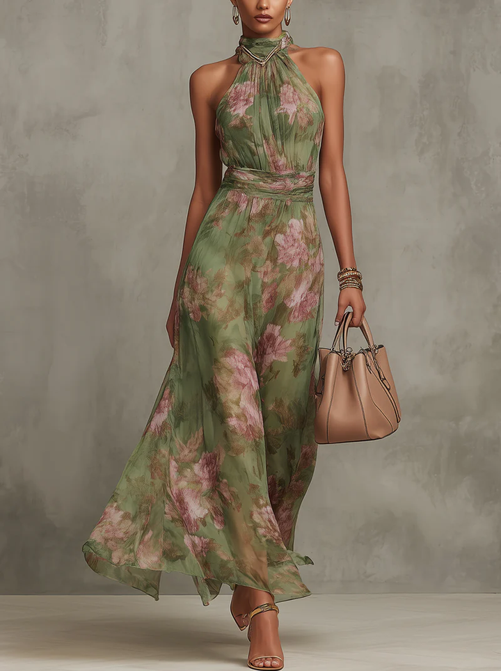Liwia | Sukienka Maxi w Kwiaty