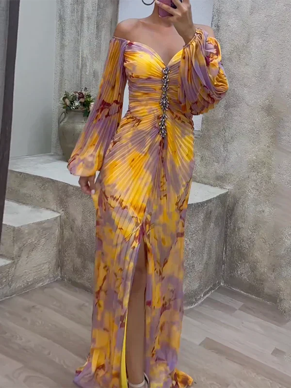 Melania | Plisowana Sukienka Maxi