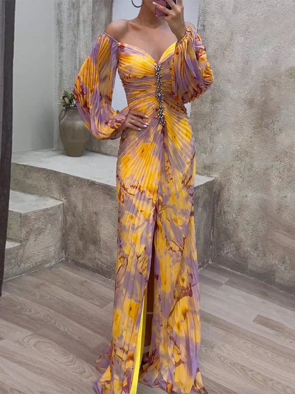 Melania | Plisowana Sukienka Maxi