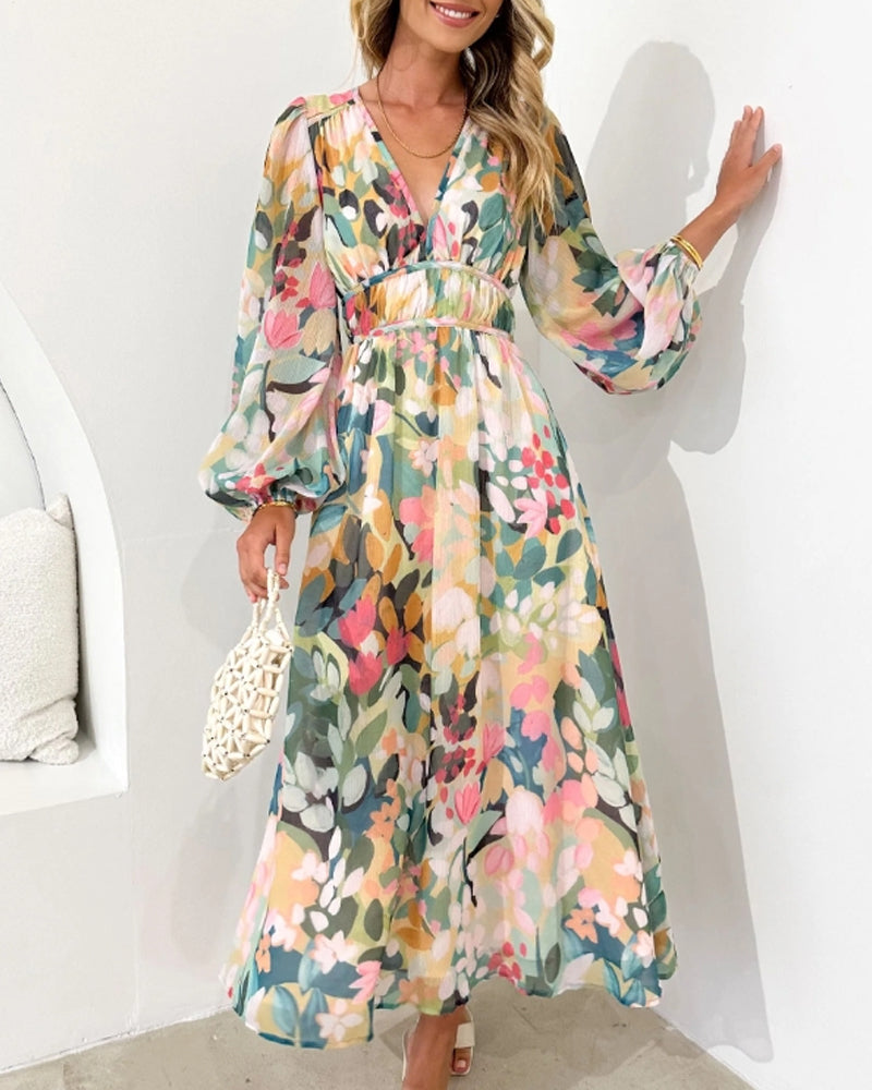 Celina | Elegancka Sukienka Damska w Kwiaty