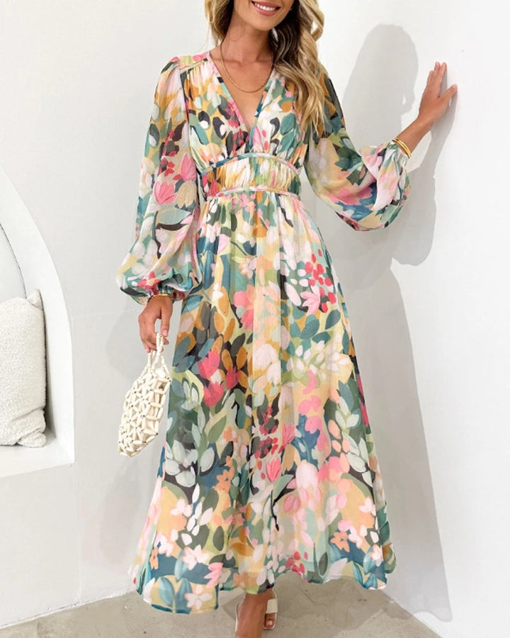 Celina | Elegancka Sukienka Damska w Kwiaty