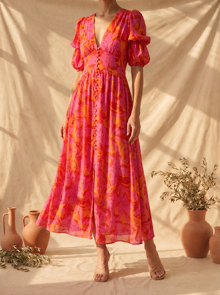 Adrianna | Promienna Sukienka Maxi