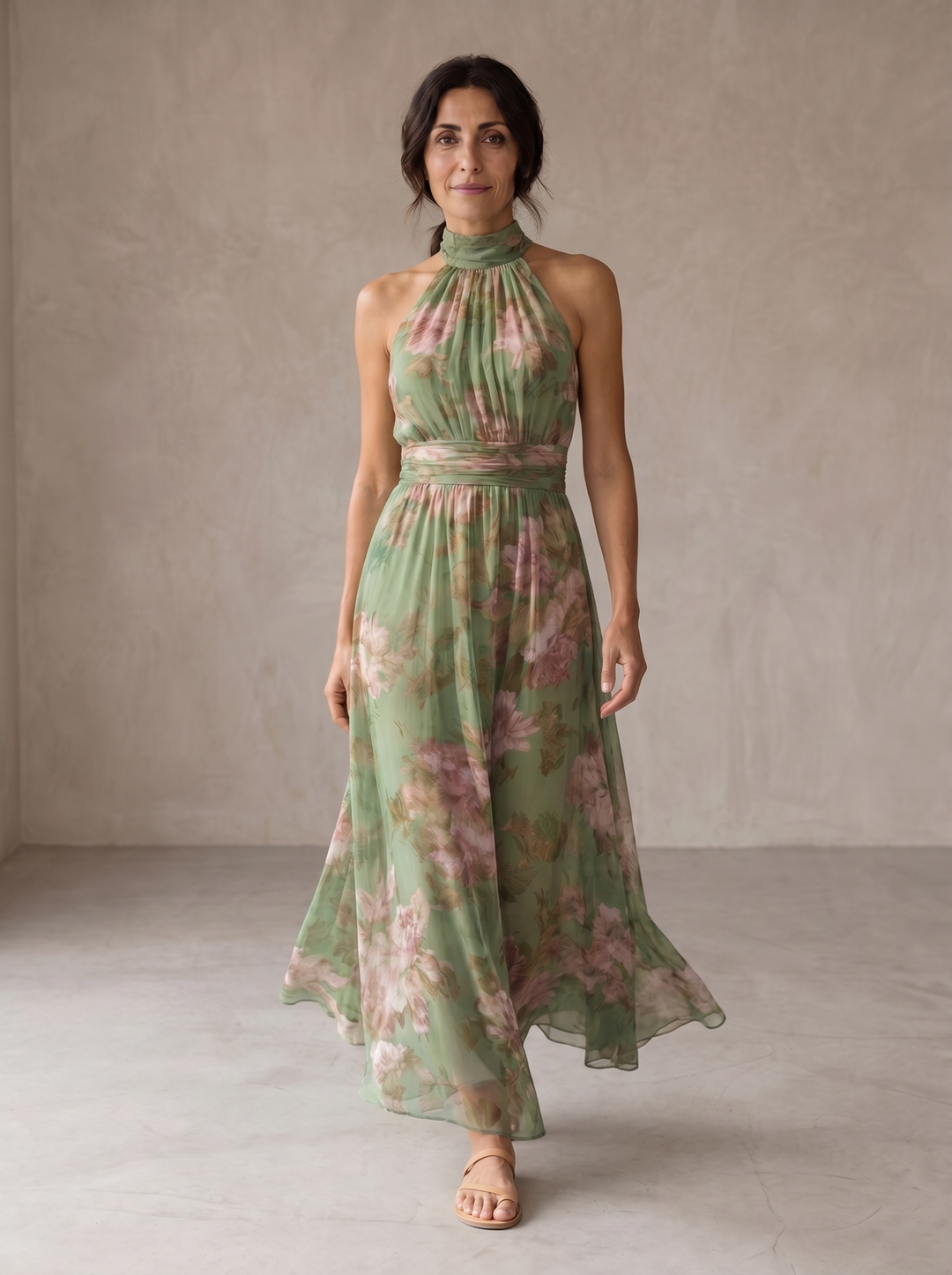 Liwia | Sukienka Maxi w Kwiaty