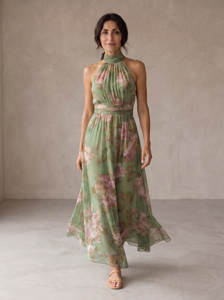 Liwia | Sukienka Maxi w Kwiaty
